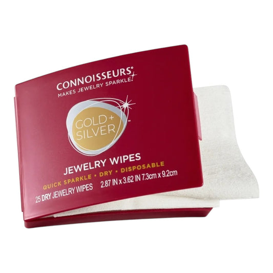 Connoisseurs Jewelry Wipes Gold and Silver Cleaning Wipes - 25 Count