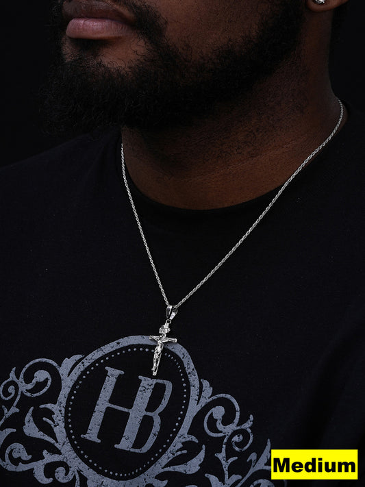 #1 Bestseller Crucifix Pendant - 925 Silver - 3 Sizes 1"-2.5"