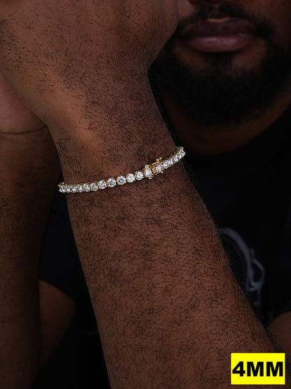 MOISSANITE #1 BESTSELLER Tennis Bracelet Iced Out - 14k Gold Vermeil, Rose Gold Vermeil Or 925 Silver - 3mm-7mm - 6-9"