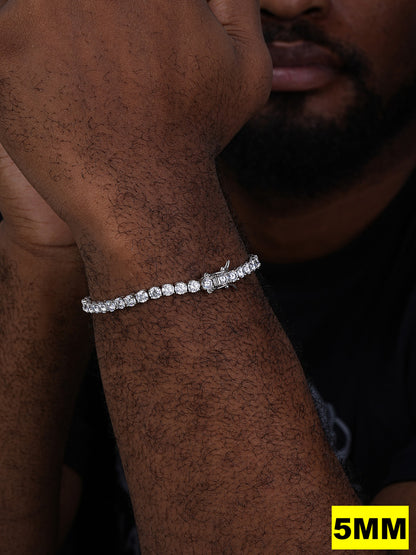 MOISSANITE #1 BESTSELLER Tennis Bracelet Iced Out - 14k Gold Vermeil, Rose Gold Vermeil Or 925 Silver - 3mm-7mm - 6-9"