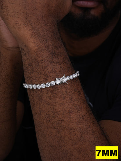 MOISSANITE #1 BESTSELLER Tennis Bracelet Iced Out - 14k Gold Vermeil, Rose Gold Vermeil Or 925 Silver - 3mm-7mm - 6-9"