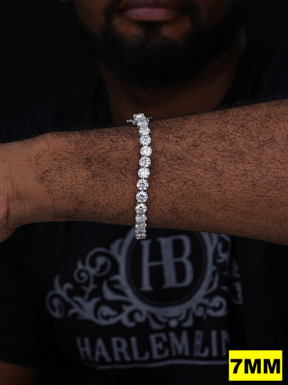 MOISSANITE #1 BESTSELLER Tennis Bracelet Iced Out - 14k Gold Vermeil, Rose Gold Vermeil Or 925 Silver - 3mm-7mm - 6-9"