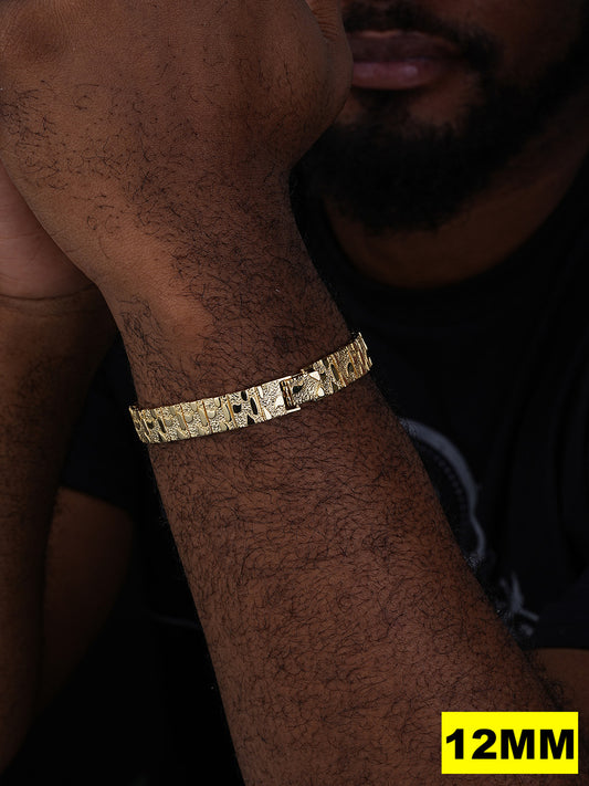 Plain Classic Nugget Bracelet - 14k Gold Vermeil 925 Silver - 8mm-16mm - 7"-8.5"