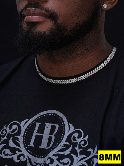 MOISSANITE #1 Bestseller Miami Cuban Link Prong Chain Necklace Iced Out - 925 Silver - 8mm-20mm - 16-30"