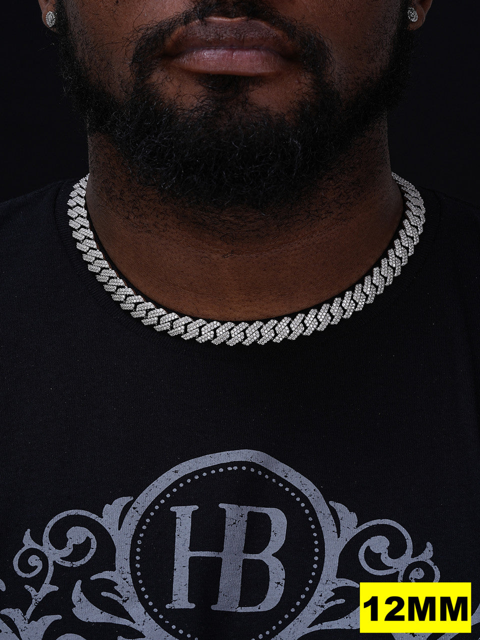 MOISSANITE #1 Bestseller Miami Cuban Link Prong Chain Necklace Iced Out - 925 Silver - 8mm-20mm - 16-30"