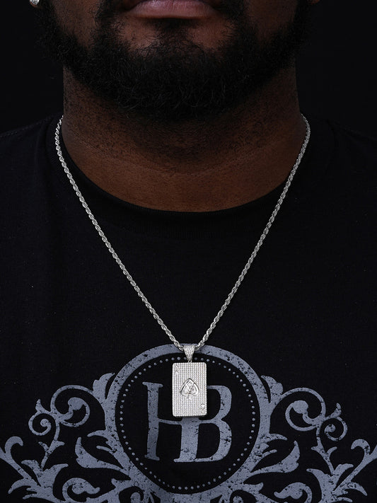 Ace of Spades Poker Hip Hop Pendant - 14k Gold Vermeil Or 925 Silver - CZ Stones - Small 1.5"