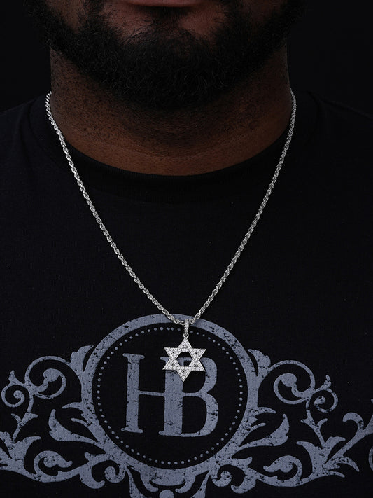 MOISSANITE Iced Out Magen Star Of David Jewish Pendant - 14k Gold Vermeil Or 925 Silver - Small 1.25"