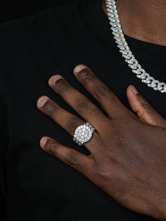 MOISSANITE King's Iced Out Ring - 925 Silver