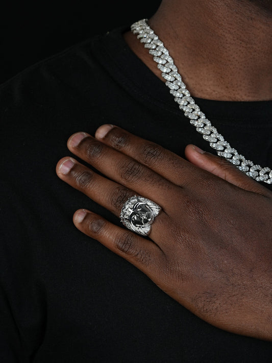 Passion Of The Christ - Jesus Ring  - 925 Silver - CZ Stones