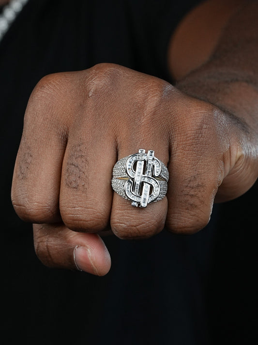 Big Money Iced Out Ring - 925 Silver - CZ Stones