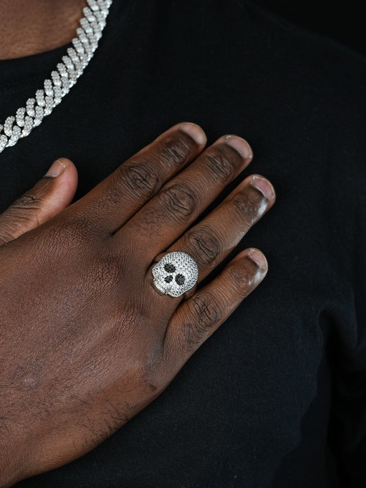 Skull Death Iced Out Ring - 925 Silver - CZ Stones