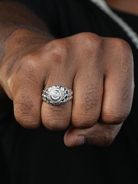 MOISSANITE Gold Rush Nugget Ring - 925 Silver