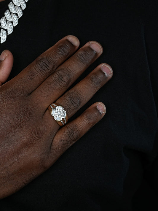 Golden Gate Bridge Ring - 14k Gold Vermeil 925 Silver - CZ Stones