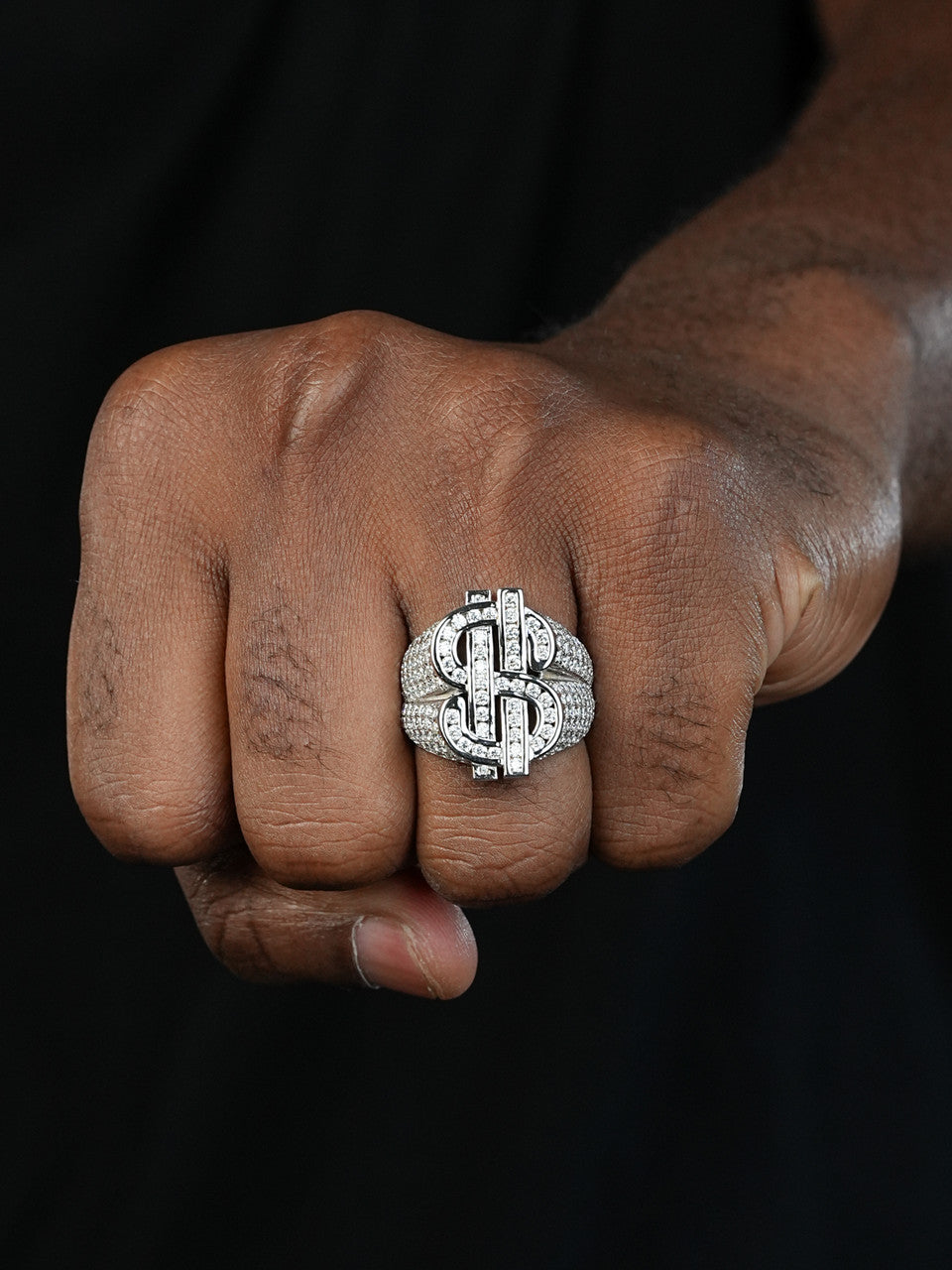 MOISSANITE Big Money Iced Out Ring - 925 Silver