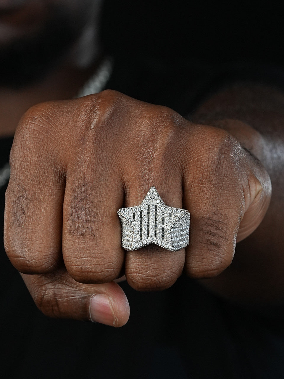 MOISSANITE Baguette Rap Star Ring - 925 Silver