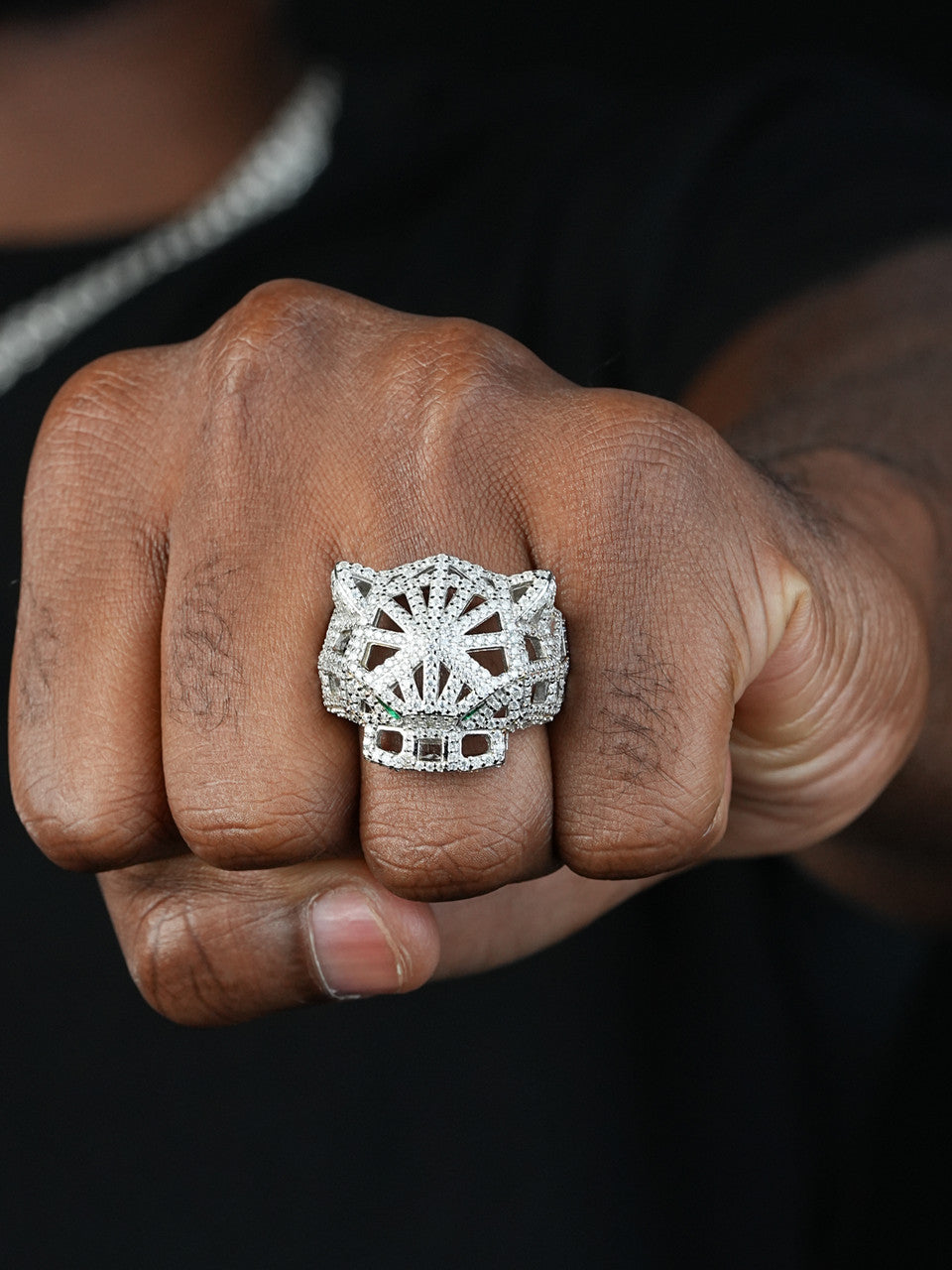 MOISSANITE Panther Fury Ring - 925 Silver