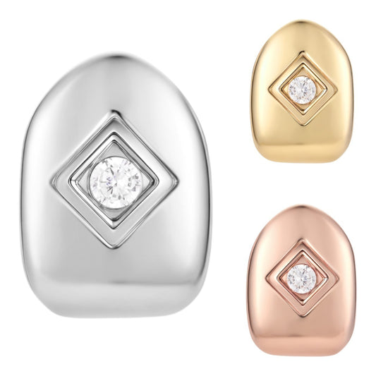 Solid 925 Sterling CZ Silver Single Tooth Grillz Real Custom Hip Hop Grills Caps Imported from eBay HarlemBling