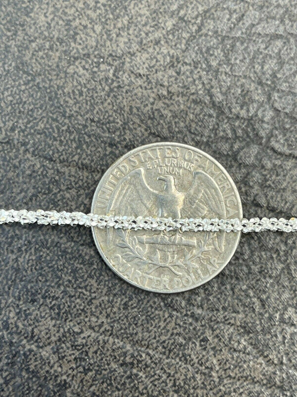 Ankle Bracelet 3mm Sparkle Rope Anklet Real 925 Silver All Length 8-11.5 ITALY