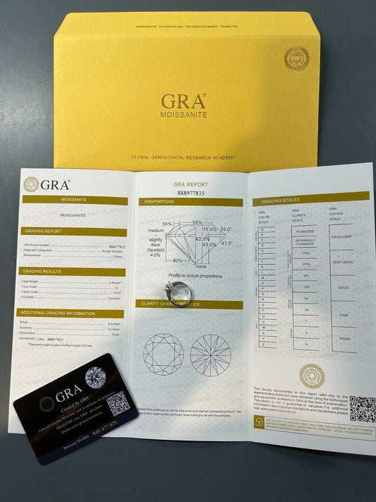 HarlemBling 0.5-4ct Real Moissanite Engagement Promise Ring Passes Diamond Tester 925 Silver