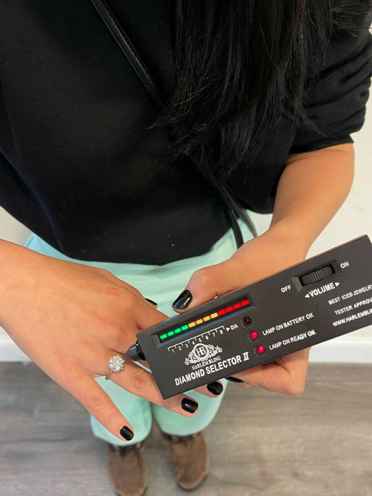 HarlemBling 0.5-4ct Real Moissanite Engagement Promise Ring Passes Diamond Tester 925 Silver