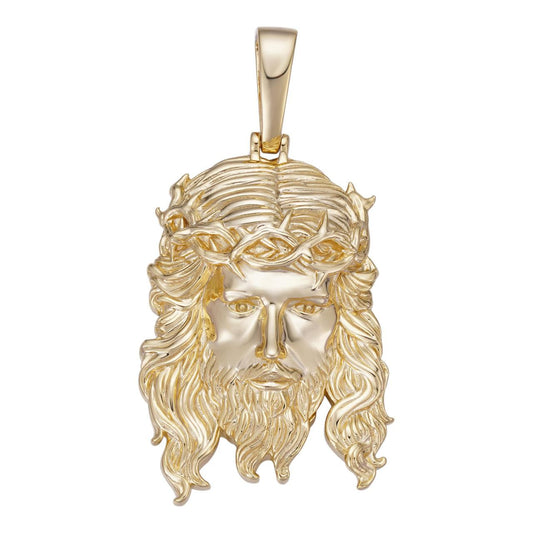 HarlemBling #1 Bestseller Jesus Piece Pendant - 14k Gold Vermeil 925 Silver - 3 Sizes 1.5"-3"