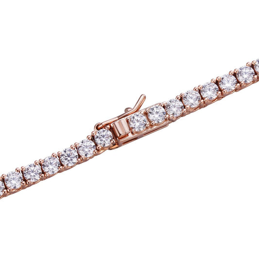 HarlemBling #1 BESTSELLER Tennis Bracelet Iced Out CZ Stones - 14k Rose Gold Vermeil Over 925 Silver - 3mm-7mm - 6-9"