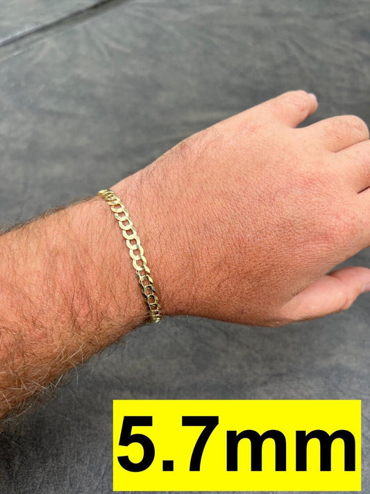HarlemBling 14k Real Solid Yellow Gold Curb Miami Cuban Link Bracelet *$45-50+/Gram*