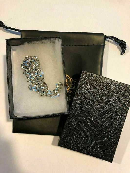 HarlemBling 5mm Flat Miami Cuban Link Chain Solid 925 Silver ITALY MADE Mens Ladies 18-30