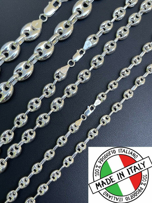 HarlemBling 925 Sterling Silver Puffed Gucci Mariner Link Chain Necklace Or Bracelet 6-12mm