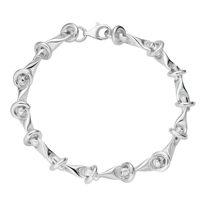 HarlemBling "Barbed Wire" Custom Bracelet - 925 Sterling Silver - 7"-9" - 8mm