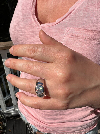 HarlemBling Big 2.5ct MOISSANITE Solitaire Mens Real Solid 925 Silver Ring Pinky Engagement