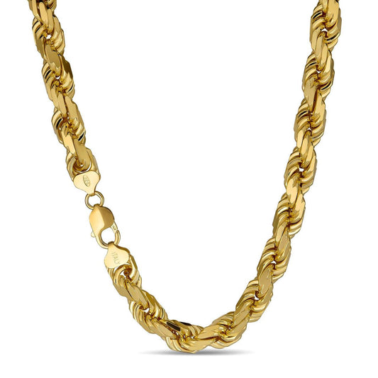 HarlemBling BIG BOSS Rope Chain Necklace - 14k Gold Vermeil 925 Sterling Silver - 18"-30" - 11mm