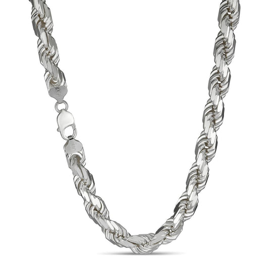 HarlemBling BIG BOSS Rope Chain Necklace - 925 Sterling Silver - 18"-30" - 11mm