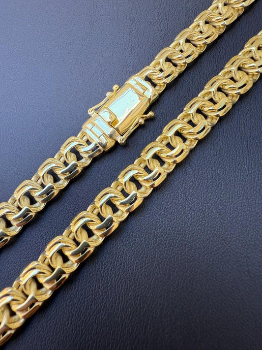 HarlemBling Bismark Garibaldi Chino Link Chain Necklace - 14k Gold Vermeil 925 Silver - 18"-28" - 9mm