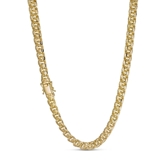 HarlemBling Bismark Garibaldi Chino Link Chain Necklace - 14k Gold Vermeil 925 Silver - 18"-28" - 9mm