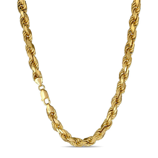 HarlemBling BOSS Rope Chain Necklace - 14k Gold Vermeil 925 Sterling Silver - 18"-30" - 8mm