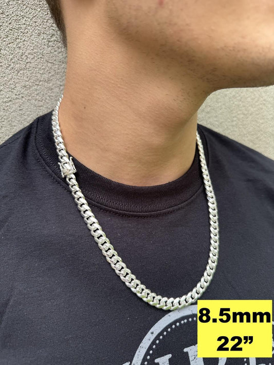 HarlemBling BUDGET Miami Cuban Link Chain Necklace Or Bracelet - 925 Sterling Silver - 7-30" - 5-14mm
