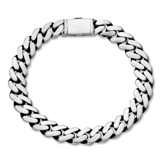 HarlemBling Cancun Cuban Link Chain Bracelet Sleek Clasp - 925 Sterling Silver - 7"-9" - 6mm-12mm
