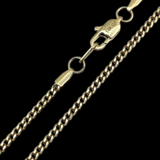 HarlemBling Cuban Link Chain Necklace - 14k Yellow Gold Plated Stainless Steel - 18"-30" - 3mm