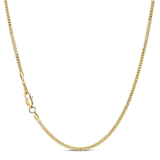 HarlemBling Cuban Link Chain Necklace - 14k Yellow Gold Plated Stainless Steel - 18"-30" - 3mm