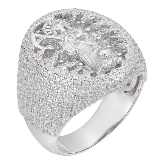 HarlemBling Eye Of Death Grim Reaper Iced Out Ring - 925 Silver - CZ Stones