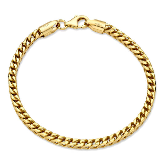 HarlemBling Franco Bracelet - 14k Gold Vermeil 925 Sterling Silver - 7"-9" - 2.5mm-5mm