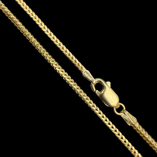 HarlemBling Franco Chain Necklace - 14k Yellow Gold - 16"-24" - 1.5mm