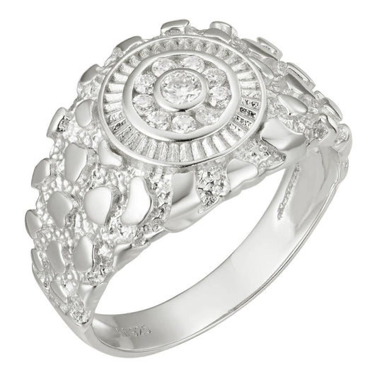 HarlemBling Gold Rush Nugget Ring - 925 Silver - CZ Stones