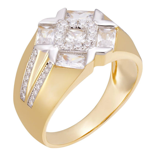 HarlemBling Golden Gate Bridge Ring - 14k Gold Vermeil 925 Silver - CZ Stones