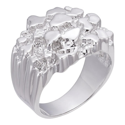 HarlemBling Harlembling Plain Classic Nugget Ring - Same Design Since 2015 -  925 Silver