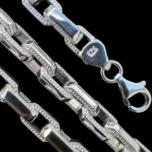 HarlemBling Hermes Rolo Chain Necklace Or Bracelet - 925 Sterling Silver - 7"-24" - 7mm