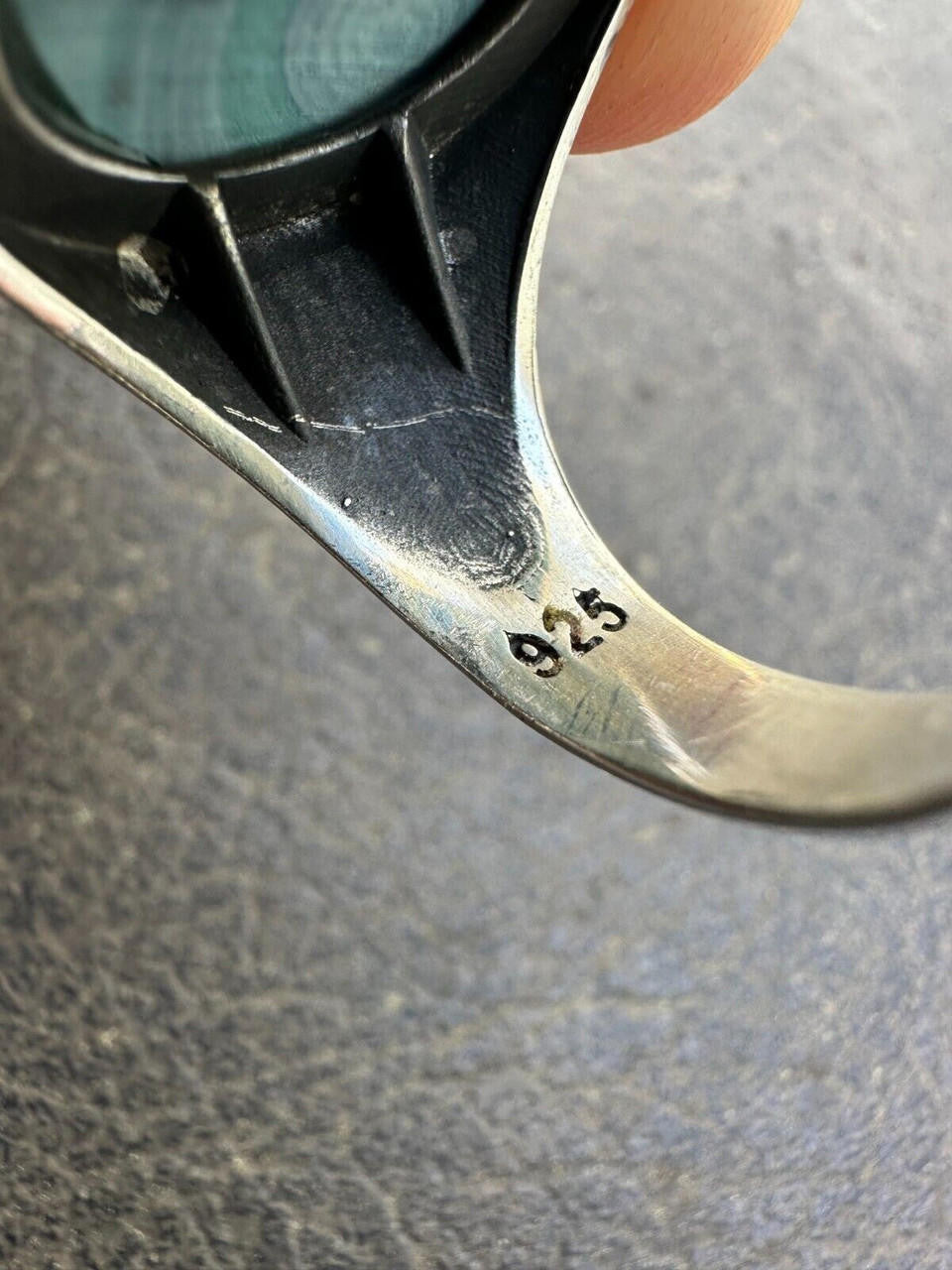 HarlemBling Large Green Malachite Gemstone Mens Real Solid 925 Sterling Silver Signet Ring