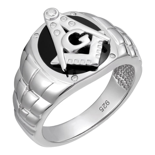 HarlemBling Masonic Truth Ring - 925 Silver - CZ Stones