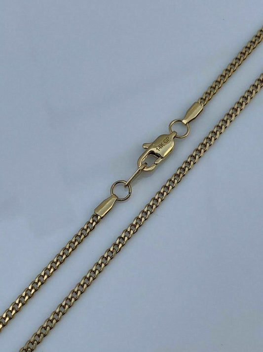 HarlemBling Mens Gold Miami Cuban Link Chain 3mm 14k Gold Over Stainless Steel 18-30 Long